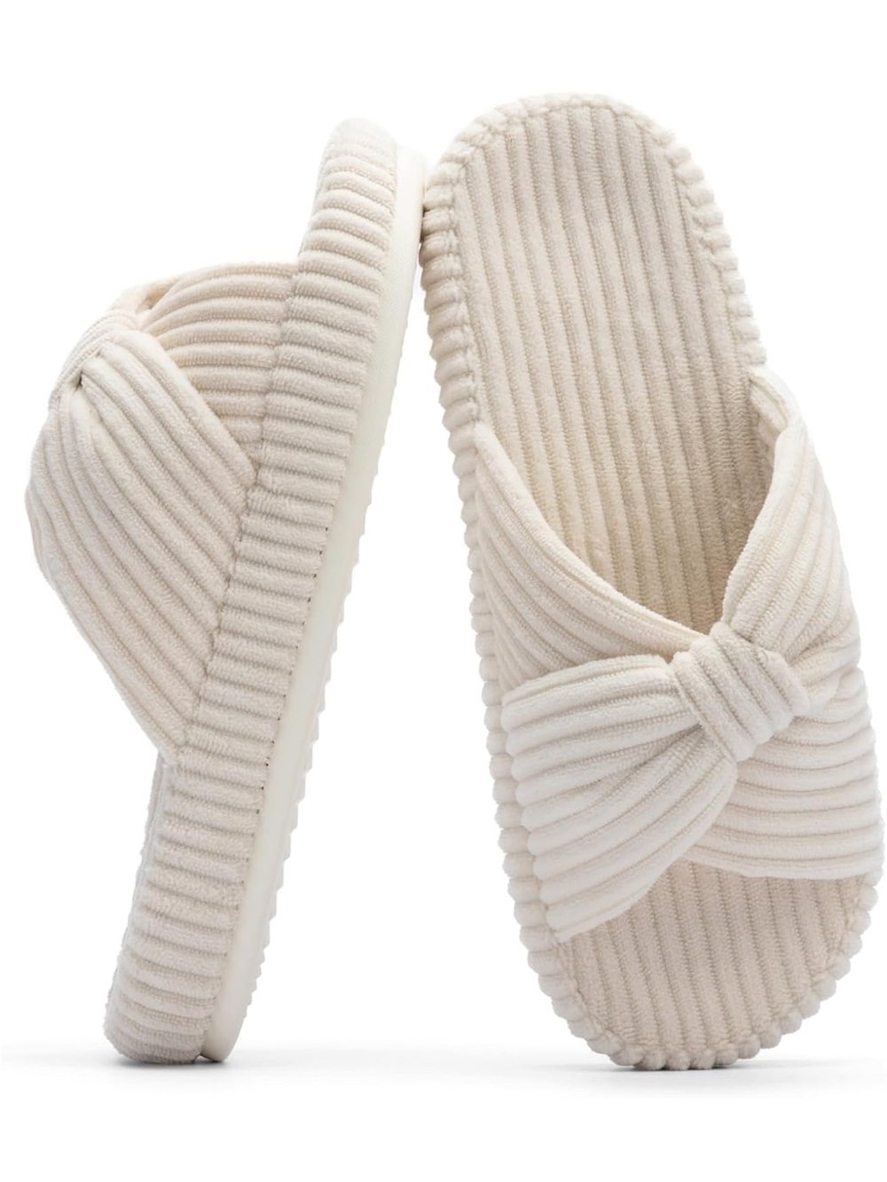 Women's Chantomoo Corduroy Cross-Band Slippers  New in Box Size 9/10